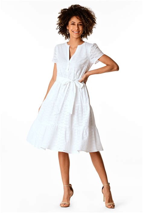 Eyelet Cotton Dress 